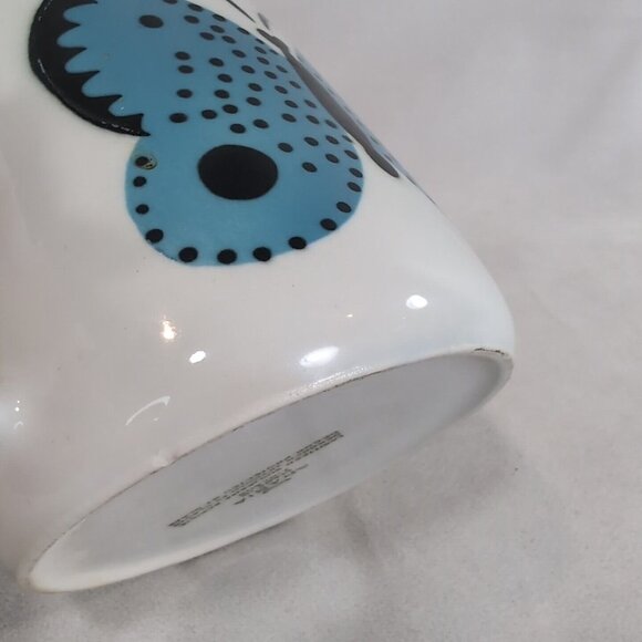Arabia Made in Finland Butterfly Pitcher Creamer Jug Sport Blue White MCM READ - Picture 5 of 11